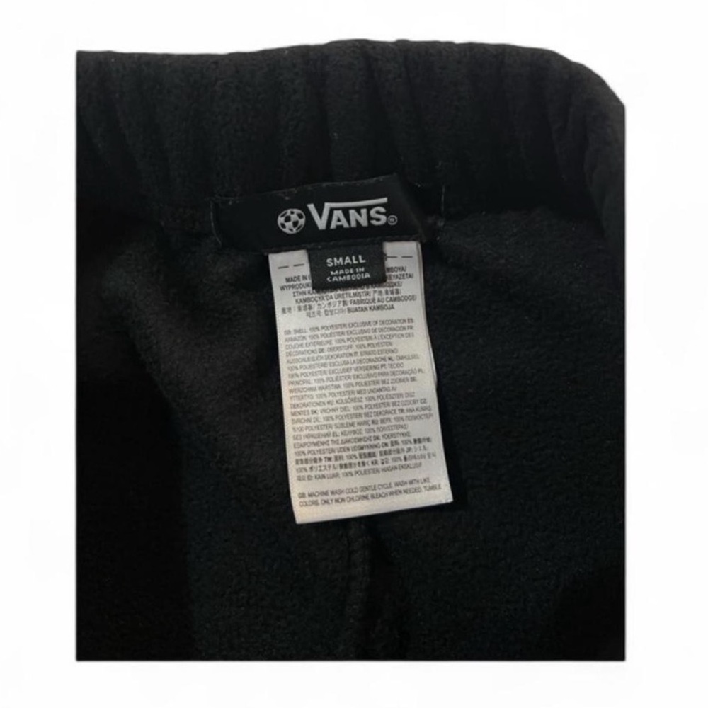 VANS Joggers Women’s S Fleece Pants Leopard Print Cuff Tapered Fit Lounge Cozy - Picture 5 of 5